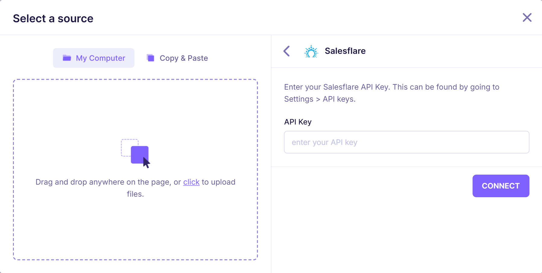 2. Salesflare integration with Emailable API Key.png