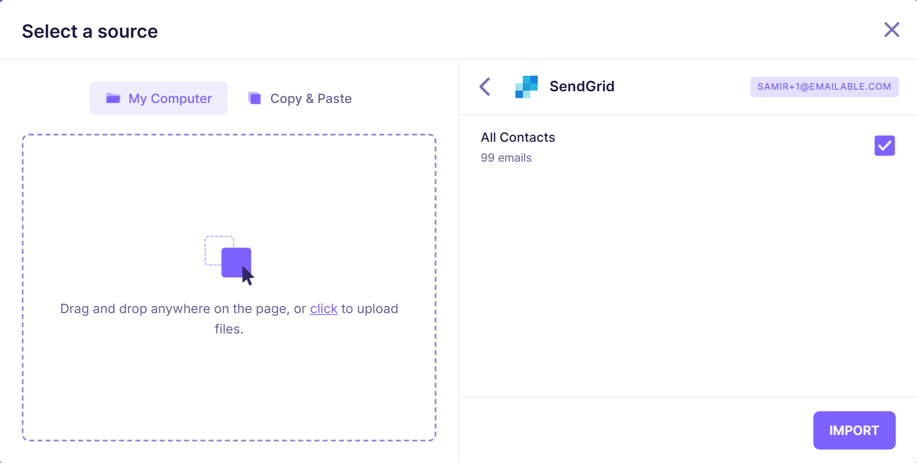 4. SendGrid integration with Emailable connected list.png