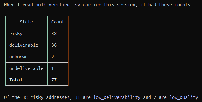 Summarize email verification results.png
