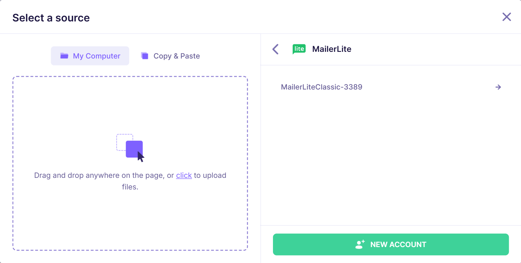 3. Mailerlite connected account.png